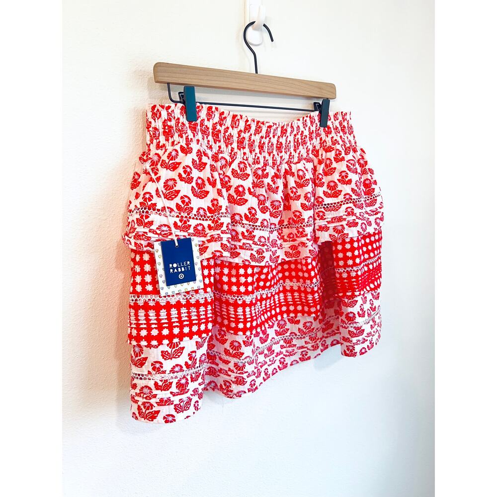 NWT Roller Rabbit for Target Tiered Mini Skirt Women's Large - Picture 3 of 8